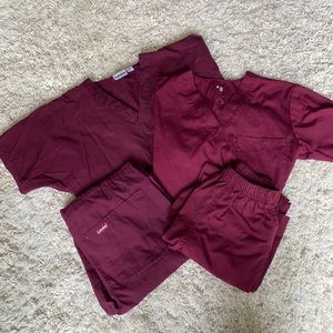 Set of 2 Maroon Scrubs